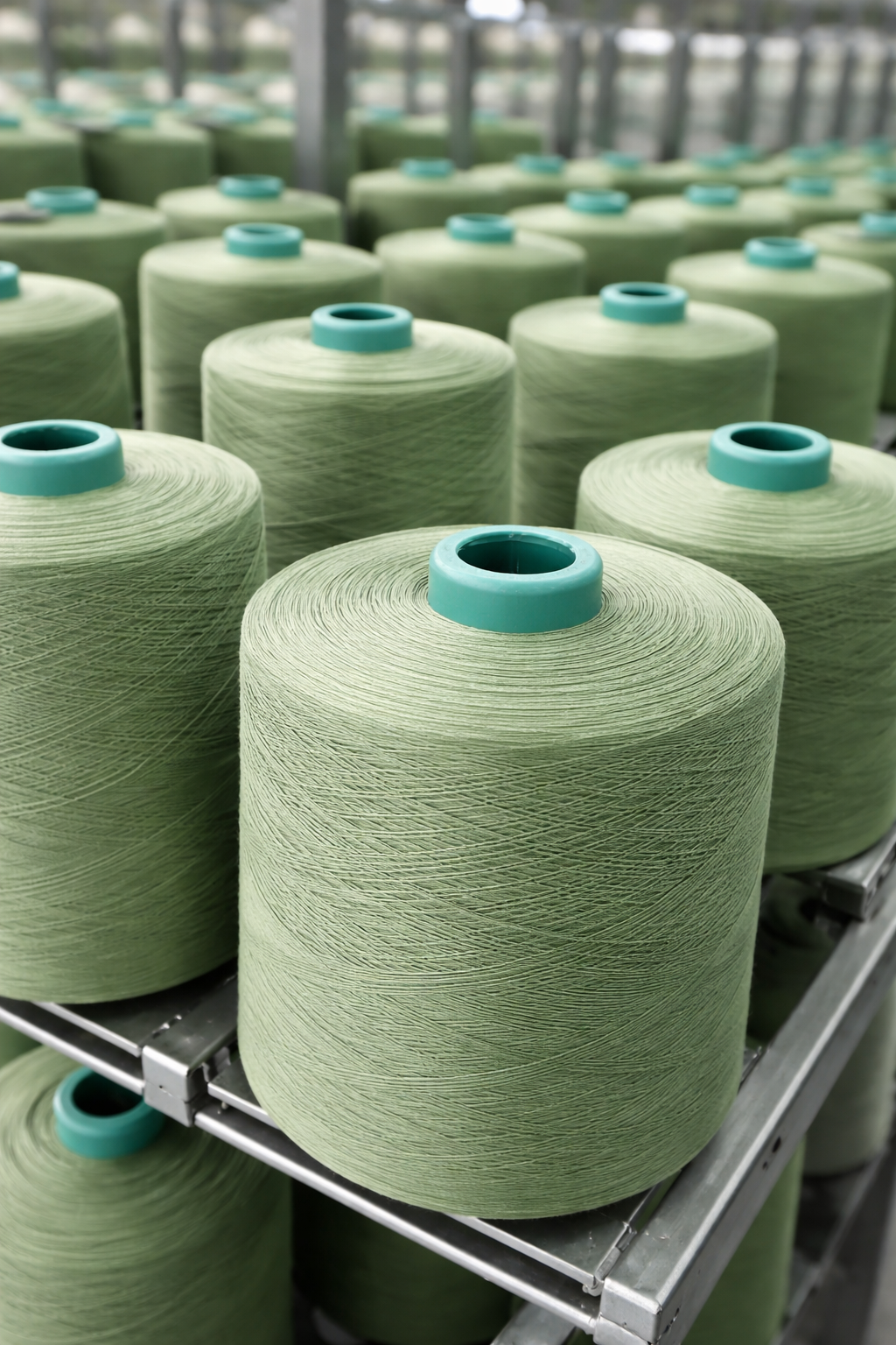 Hilos teñidos industrialmente