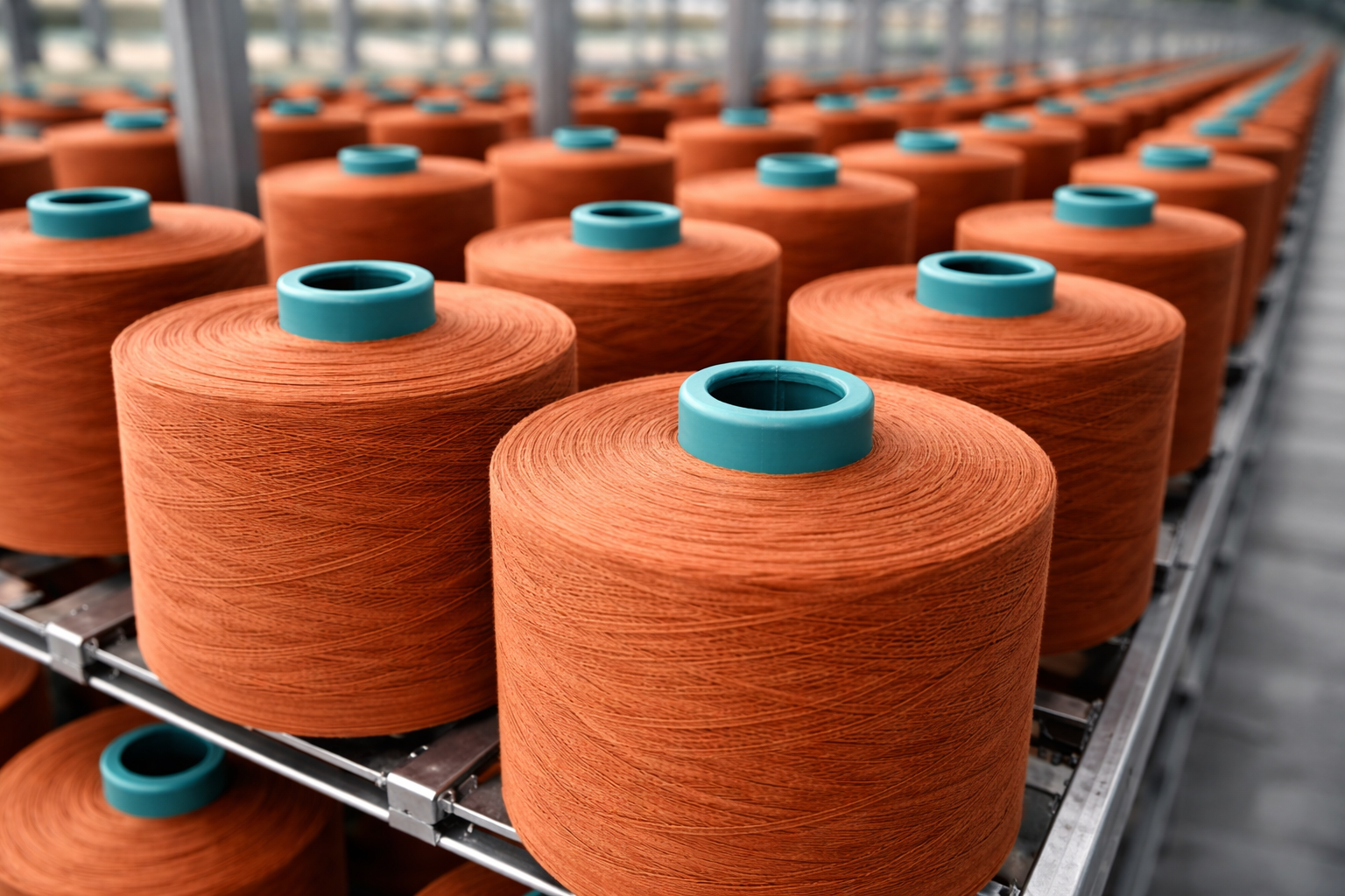 Teñido industrial de hilo de poliéster y algodón en León, Guanajuato